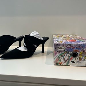 Jeffrey Campbell brand new suede dressy mules